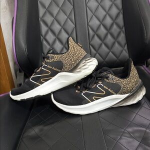 New Balance Women's Sneakers - Black and Leopard Print - Like new. Worn twice